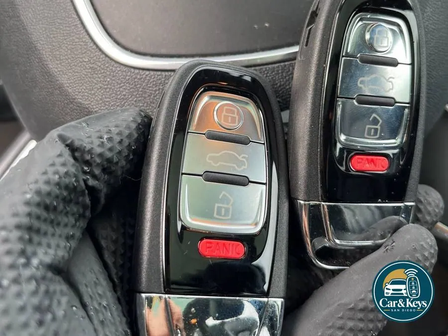 Two new Audi smart keys programmed at the car